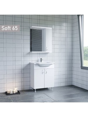 MarkEntegra 65 cm Beyaz Renkli Banyo Dolabı, Modern ve Şık