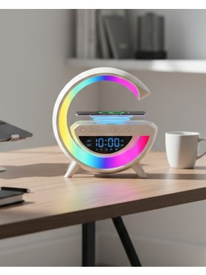 Renas Store Modern Rgb Işıklı Kablosuz Hoparlör Uzun Süreli Müzik Keyfi