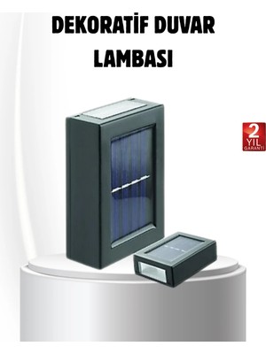 Valor Solar Güçlü 6 LED Dış Mekan Lambası – Otomatik Aç/kapa Işık Sensörlü Aydınlatma