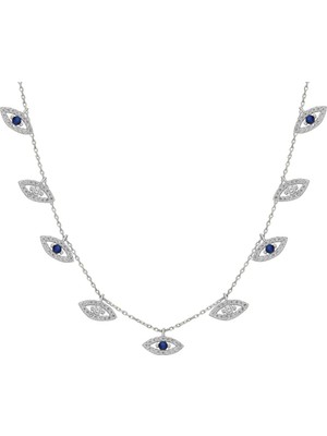 Eva Pırlanta Blue Eyes Kolye 718945 Silver