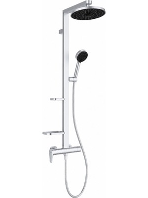 İdeal Standart IDEAL CERAFLOW ALU+ DUŞ SİSTEMİ-SİLVER-APLİKE DUŞ