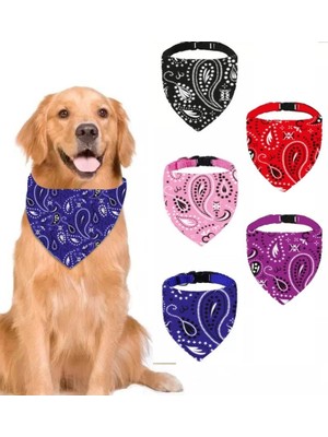 Hepta Collection Tineke Evcil Hayvan Köpek Boyun Tasması Yakalık Önlük Fular Mavi (Büyük 420)