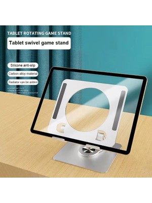 Bg Store 360 Derece Dönebilir Laptop ve Tablet Standı – Paslanmaz Çelik, Ayarlanabilir Yükseklik, Katlanabilir Masaüstü Bilgisayar Standı, iPad ve MacBook Uyumlu Ergonomik Raf-Dizüstü Pc (Tablet Standı)