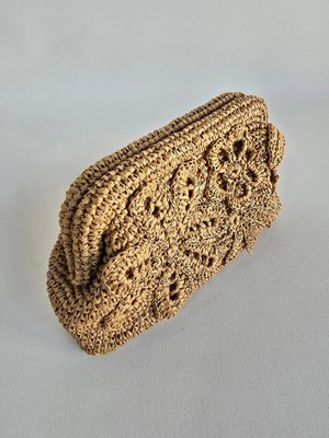 Desaryou Dantel Clatch Çanta - Naturel