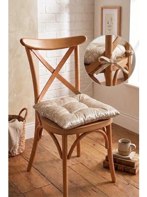 Dekomod 1 Adet Dijital Baskılı Bağcıklı Pofidik Sandalye ve Piknik Minderi Çok Amaçlı 40X40CM