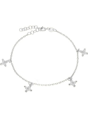 Eva Pırlanta Çiçek Bileklik 718522 Silver