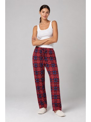 Ziccho Beli Lastikli Desenli Pamuklu Kadın Pijama Altı