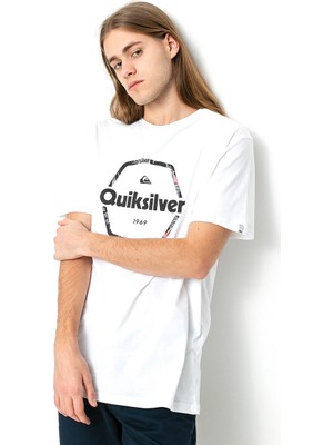 Quiksilver Hard Wired Ss Erkek Beyaz Günlük Stil Tişört EQYZT06327-WBB0