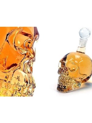 Renas Store Crystal Head Kuru Kafa Cam Şişe 350 ml