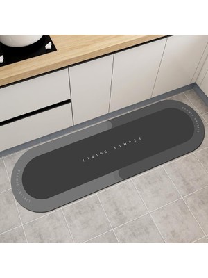 Bg Store Sihirli Paspas Banyo Paspası Su Emici Mutfak Koridor Paspas Kaymaz Tabanlı 40CM - 120CM Yuvarlak