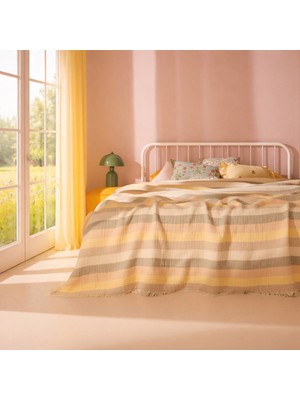 Evidea Soft Pastela Tek Kişilik Yatak Örtüsü - Renkli - 170X230 cm