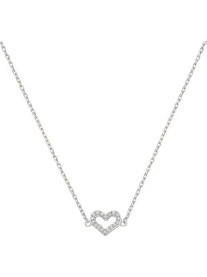 Eva Pırlanta Kalp Kolye 718012 Silver