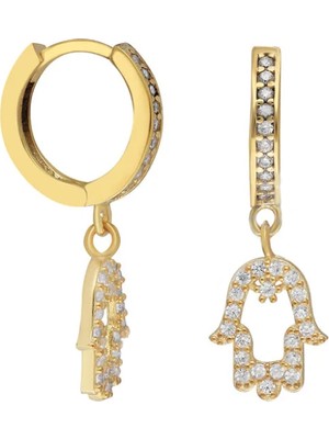 Eva Pırlanta Fatıma Halka Küpe 717102 Gold