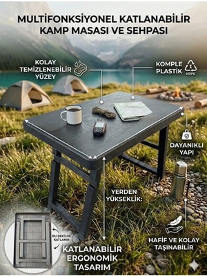 Violet Kamp Masası Katlanır Plastik Masa,piknik,bahçe,balkon