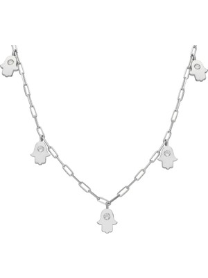 Eva Pırlanta Fatıma Kolye 718927 Silver