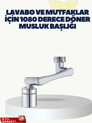 Uravas Store Çok Yönlü Dönebilen Musluk Başlığı 2 Fonksiyonlu Su Akışı