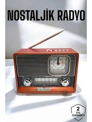 Renas Store Nostaljik Görünümlü USB Girişli Bluetooth Bağlantılı Radyo