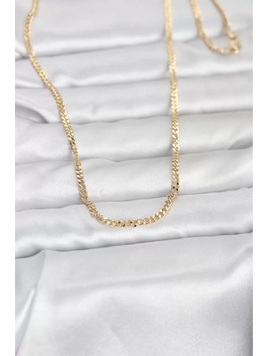 Renas Store cm 14K Gold Renk 60 cm Zincir Kadın Kolye - TJ-BKO10971