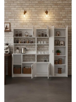 Haus Modüler Mocha 1-2-3 Çok Amaçlı Erzak,kiler,mutfak Dolabı
