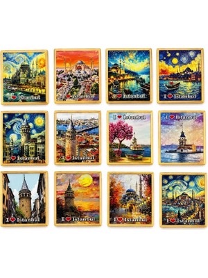 Renas Store Istanbul Temalı Buzdolapı Süsü Magnet ALK5404
