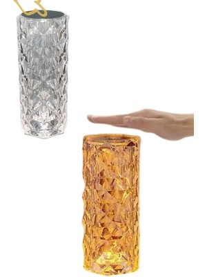 Renas Store Masa ve Gece Lambası Şık ve Dayanıklı Sensörlü Şarjlı Kristal Lamba