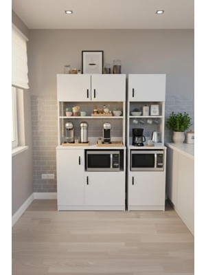 Haus Modüler Mocha 1-2 Çok Amaçlı Erzak,kiler,mutfak Dolabı