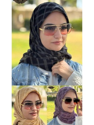 ALDAIYR 3jakarlı Pamuk Caz Eşarp 120X120 Pamuk Ikinci Desen