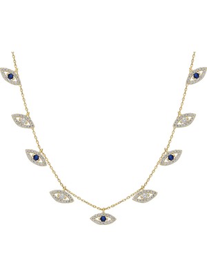 Eva Pırlanta Blue Eyes Kolye 718945 Gold