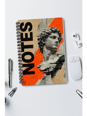 giftkonsept Antik Estetik"notes" Yazılı 50 Yaprak 100 Sayfa Sprialli Defter