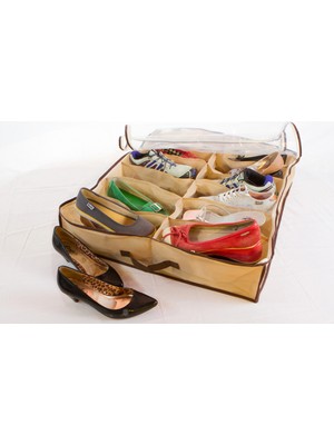 Renas Store Ayakkabı Saklama Çantası 12 Bölmeli Shoes Under