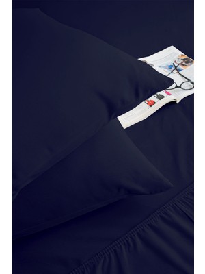 Elart Basic Lastikli Çarşaf Seti Tek Kişilik 100X200+28 Lacivert