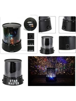 TeknoKapsül Tavana Yıldız Yansıtan Projeksiyon Gece Lambası USB Çalışan