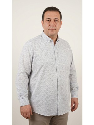 Annex Büyük Beden Pamuklu Uzun Kollu Erkek Gömlek