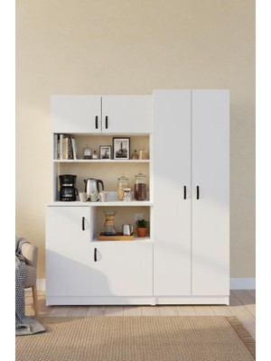 Haus Modüler Mocha 1-3 Çok Amaçlı Erzak,kiler,mutfak Dolabı