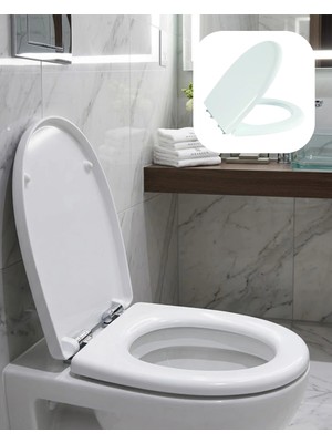 Renas Store Universal Klozet Kapak Seti Kaydırmaz Alt Yüzey Kolay Temizlik Banyo Aksesuarı