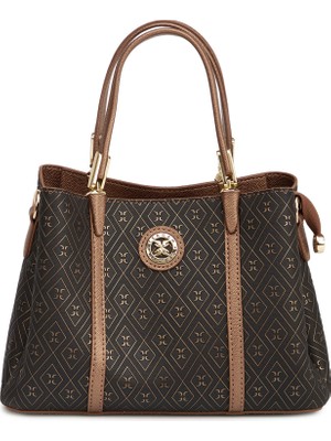 Tergan Bronz Print Kadın Omuz Çantası - S26Y1PR09203-R7P