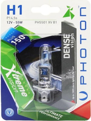 Bg Store Ampul H1 12V 55W Xtreme Vision +%150 Fazla Işık (Tekli Blister) Pht PH5501 Xv B1
