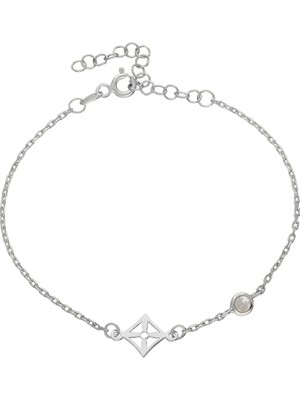 Eva Pırlanta Taşlı Bileklik 717012 Silver