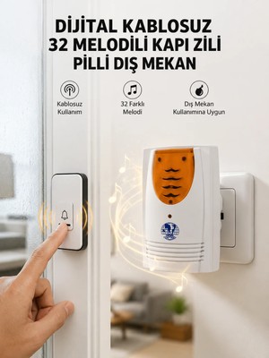 Valor Kablosuz Kapı Zili Düzenli ve Konforlu Yaşam Alanları Için Yeni Nesil