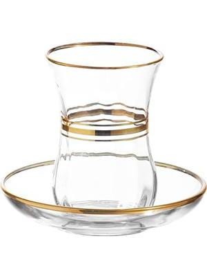 Bg Store Klasik Altın 12'li Çay Seti