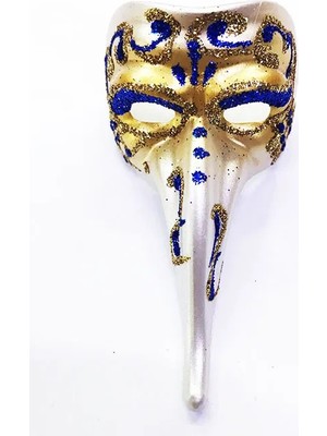Renas Store Mi Renk Işlemeli Seramik Malzemeden Imal Venedik Uzun Maske Magnet