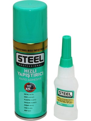 Hızlı Yapıştırıcı Seti - Aktivatör Spreyli - 100 ml ve 20 gr