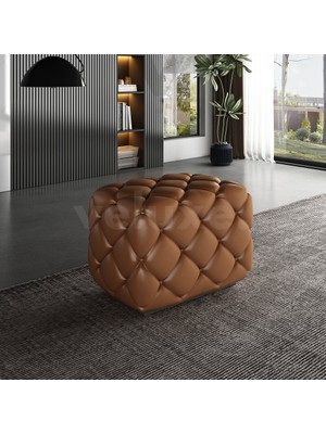 Veluxe Home & Living'den Lento Italyan Deri Puf Hakiki Deri Puf Modelleri