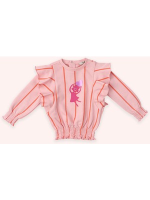 Panço Kız Bebek Pembe Sweatshirt