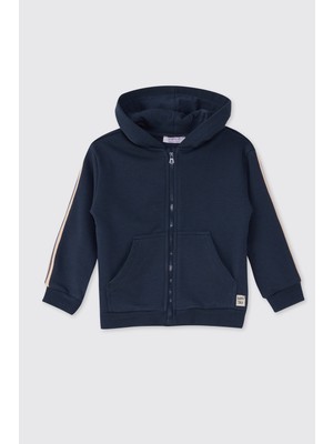 Panço Erkek Bebek Fermuarlı Lacivert Sweatshirt