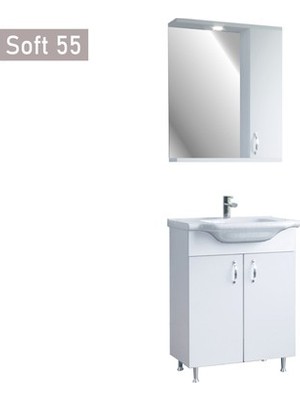 MarkEntegra 55 cm Beyaz Renkli Banyo Dolabı, Modern Görünüm