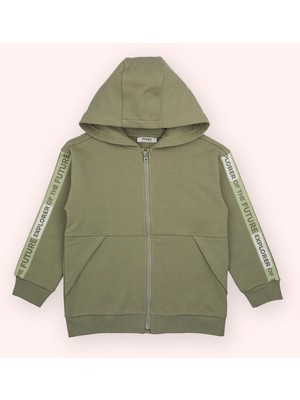Panço Erkek Çocuk Haki Fermuarlı Sweatshirt