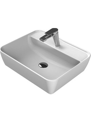 MarkEntegra 55 cm Tezgah Üstü Seramik ile Fonksiyonel Lavabo