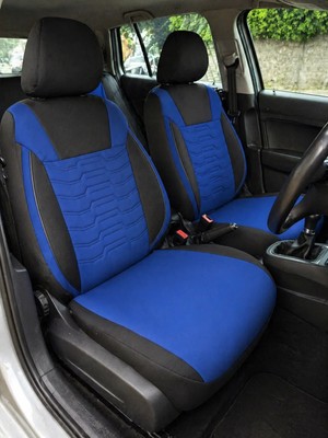 Yıldız Oto Koltuk Kılıfı Opel Sintra Uyumlu Mavi Pamuklu Kumaş Full Ortopedik Oto  Koltuk Kılıfı (Tam Takım Ön Arka )