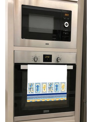 Aymira Home Dekoratif Mutfak Pamuklu Fırın Havlusu Özel Desenli Etnik Model 35X50 cm Yıkanabilir